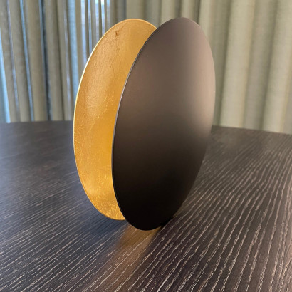Vägglampa Lederam W Svart/Guld