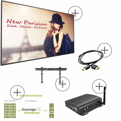 Komplett paket med Digital Signage + spelare + licens