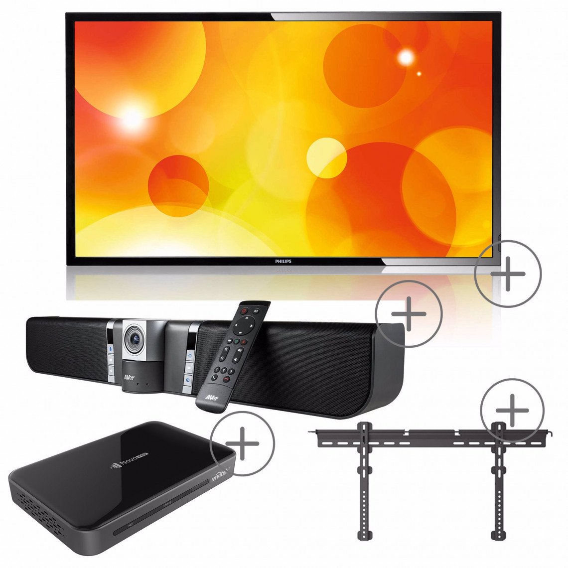 Komplett konferenspaket 55" och videokonferens för 2-4 personer Komplett konferenspaket 55" och videokonferens för 2-4 personer