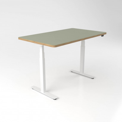 Höj och sänkbart skrivbord Premium Plus - Linoleum, 120x70 cm