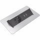 Axessline QuickBox - 1 El 2 USB Laddare, Borstat Stål Axessline QuickBox - 1 El 2 USB Laddare, Borstat Stål