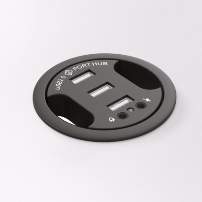 Axessline Satellit Combi, 3 USB 2 Kabelhål 2 Audio