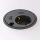 Powerdot - El, 2×USB-laddare, genomföringshål, svart Powerdot - El, 2×USB-laddare, genomföringshål, svart