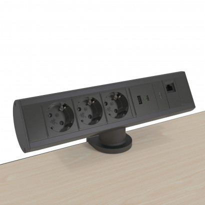 Uttagslist Desk Axessline - 3 El, 1 Data, 1 USB