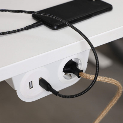 Konsol Powerdot Bracket Kit 03 - inklusive 1 el, 2 USB-A laddare