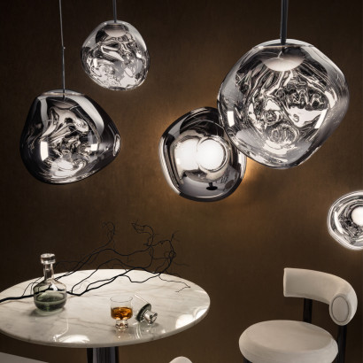Pendellampa Melt LED - Krom
