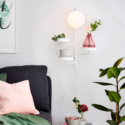Vägglampa Astoria vit